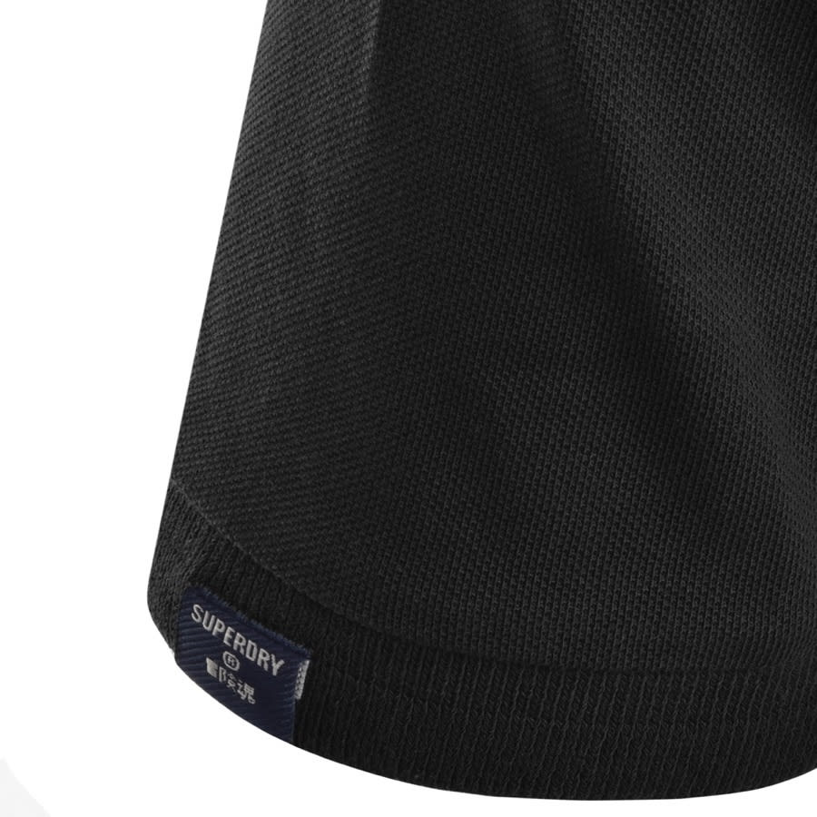 Alternative Image for ProductSuperdry Grandad Collar Polo Shirt Black3